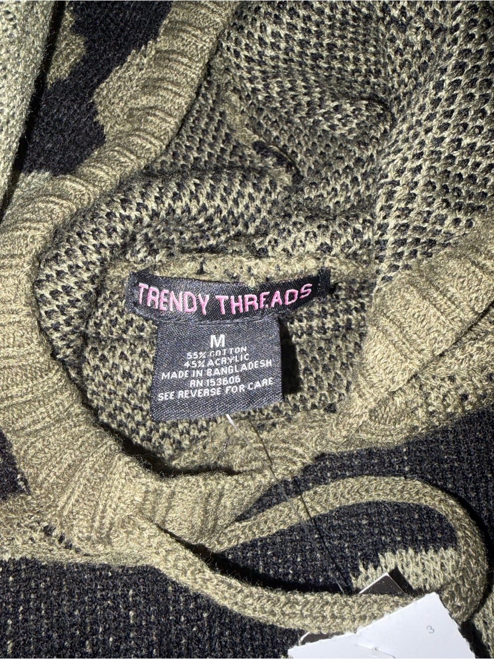 Men's Olive & Black Knit Sweater
